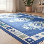 Artisan Heritage Cotton Rug | Blue Handmade Traditional Area Rug for Elegant Living Spaces - Image 4