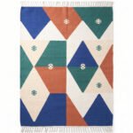 Modern Abstract Cotton Rug | Handcrafted Multicolor Artistic Area Rug for Contemporary Interiors - Image 5