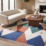 Modern Abstract Cotton Rug | Handcrafted Multicolor Artistic Area Rug for Contemporary Interiors - Image 2