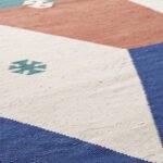 Modern Abstract Cotton Rug | Handcrafted Multicolor Artistic Area Rug for Contemporary Interiors - Image 4