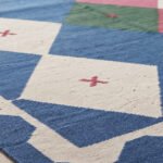 Modern Geometric Texture Cotton Rug | Handwoven Multicolor Decorative Area Rug for Living Room and Bedroom - Image 4