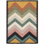 Elegant Abstract Handwoven Cotton Rug | Contemporary Multicolor Area Rug for Stylish Home Decor - Image 5