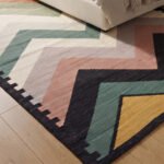 Elegant Abstract Handwoven Cotton Rug | Contemporary Multicolor Area Rug for Stylish Home Decor - Image 4