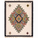 Indian Inspired Handwoven Cotton Rug | Multicolor Traditional Artistic Pattern for Beautiful Home Interiors - Image 2