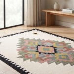 Indian Inspired Handwoven Cotton Rug | Multicolor Traditional Artistic Pattern for Beautiful Home Interiors - Image 4