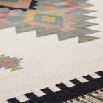 Indian Inspired Handwoven Cotton Rug | Multicolor Traditional Artistic Pattern for Beautiful Home Interiors - Image 5
