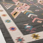 Timeless Modern Cotton Rug | Multicolor Artisan Handwoven Area Rug for Stylish Interior Spaces - Image 4