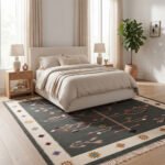 Classic Handwoven Cotton Rug | Heritage Pattern Floor Rug for Living Room Bedroom and Home - Image 3
