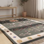Classic Handwoven Cotton Rug | Heritage Pattern Floor Rug for Living Room Bedroom and Home - Image 4
