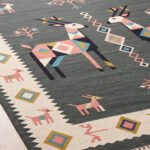 Artisan Traditional Cotton Rug | Handmade Handwoven Multicolor Floor Rug for Classic Home Interiors - Image 4