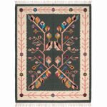 Timeless Traditional Cotton Rug | Handmade Handwoven Multicolor Floor Rug for Elegant Living Spaces - Image 5