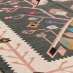 Timeless Traditional Cotton Rug | Handmade Handwoven Multicolor Floor Rug for Elegant Living Spaces - Image 4