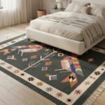 Classic Artisan Handwoven Cotton Rug | Traditional Decorative Multicolor Area Rug for Home Interiors