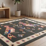 Classic Artisan Handwoven Cotton Rug | Traditional Decorative Multicolor Area Rug for Home Interiors - Image 4