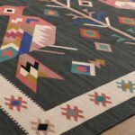 Classic Artisan Handwoven Cotton Rug | Traditional Decorative Multicolor Area Rug for Home Interiors - Image 5