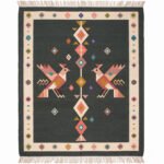 Traditional Pattern Handwoven Cotton Rug | Artisan Crafted Multicolor Area Rug for Stylish Home Decor - Image 2