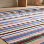 Contemporary Handcrafted Cotton Rug | Multicolor Stylish Linear Stripes for Modern Home Interiors - Image 4