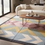 Modern Abstract Cotton Rug | Handcrafted Artistic Multicolor Area Rug for Contemporary Interiors - Image 2