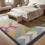 Modern Abstract Cotton Rug | Handcrafted Artistic Multicolor Area Rug for Contemporary Interiors