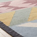 Modern Abstract Cotton Rug | Handcrafted Artistic Multicolor Area Rug for Contemporary Interiors - Image 4