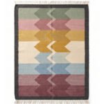 Contemporary Abstract Handwoven Cotton Rug | Mlticolor Decorative Area Rug for Modern Homes - Image 5