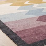 Contemporary Abstract Handwoven Cotton Rug | Mlticolor Decorative Area Rug for Modern Homes - Image 4