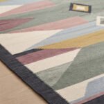 Creative Abstract Handwoven Cotton Rug | Multicolor Decorative Floor Rug for Elegant Living Spaces - Image 5