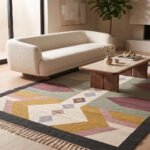 Artistic Multicolor Cotton Rug | Handmade Abstract Floor Rug for Stylish Home Interiors - Image 2