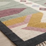 Artistic Multicolor Cotton Rug | Handmade Abstract Floor Rug for Stylish Home Interiors - Image 4