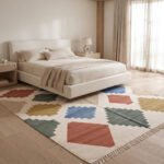 Modern Geometric Handwoven Cotton Rug | Multicolor Elegant Pattern for Contemporary Living Spaces - Image 4