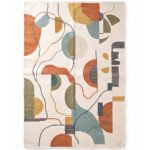 Elegant Handcrafted Cotton Rug | Multicolor Abstract Artistic Design for Refined Living Spaces and Stylish Interiors - Image 5