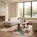 Elegant Handcrafted Cotton Rug | Multicolor Abstract Artistic Design for Refined Living Spaces and Stylish Interiors - Image 2