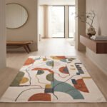Elegant Handcrafted Cotton Rug | Multicolor Abstract Artistic Design for Refined Living Spaces and Stylish Interiors - Image 3