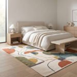 Elegant Handcrafted Cotton Rug | Multicolor Abstract Artistic Design for Refined Living Spaces and Stylish Interiors