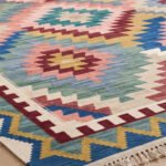 Traditional Handwoven Cotton Rug | Multicolor Classic Pattern Area Rug for Living Room and Bedroom - Image 4