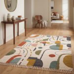 Artisan Abstract Cotton Rug | Handcrafted Contemporary Multicolor Design for Luxury Home Interiors