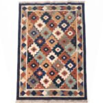 Contemporary Patterned Cotton Rug | Modern Multicolor Geometric Handwoven Area Rug for Living Spaces - Image 5