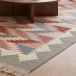 Premium Handwoven Cotton Rug | Contemporary Modern Multicolor Design for Elegant Living Room Interiors - Image 3