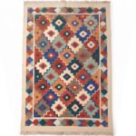 Modern Geometric Flow Cotton Rug | Handmade Artistic Multicolor Area Rug for Living Room and Bedroom - Image 5
