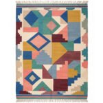 Modern Artisan Handwoven Cotton Rug | Elegant Decorative Area Rug for Contemporary Spaces - Image 5