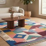 Modern Artisan Handwoven Cotton Rug | Elegant Decorative Area Rug for Contemporary Spaces - Image 2