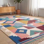 Modern Artisan Handwoven Cotton Rug | Elegant Decorative Area Rug for Contemporary Spaces - Image 3