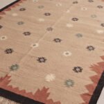 Aesthetic Modern Cotton Rug | Artisan Handcrafted Brown Area Rug for Elegant Home Interiors - Image 3