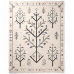 Elegant Handwoven Cotton Rug | Artistic Floral Design for Premium Living Room Bedroom and Timeless Home Decor - Image 5