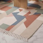 Artisan Abstract Cotton Rug | Contemporary Multicolor Handcrafted Design for Elegant Living Spaces - Image 3