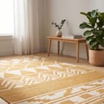 Contemporary Handwoven Cotton Rug | Artistic Geometric Pattern for Modern Interiors - Image 4