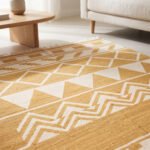 Contemporary Handwoven Cotton Rug | Artistic Geometric Pattern for Modern Interiors - Image 5
