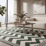 Modern Abstract Cotton Rug | Handcrafted Artistic Area Rug for Contemporary Interiors